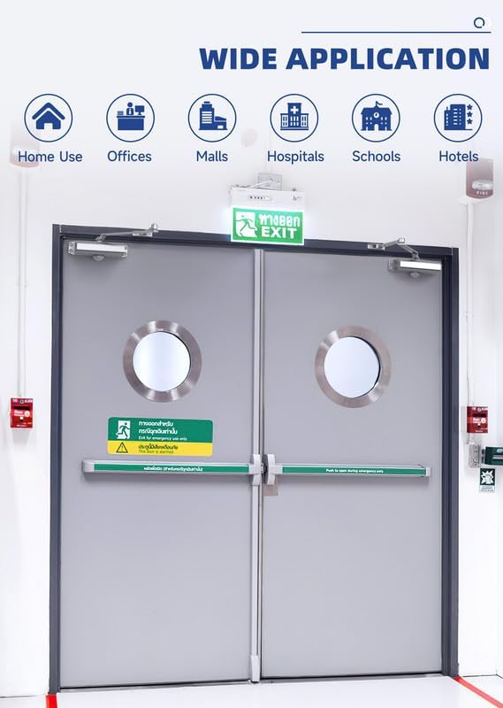 Miniatura 2 de Cierrapuertas hidráulico de grado comercial de gran tamaño, resistente sin golpe con retención abierta, plata