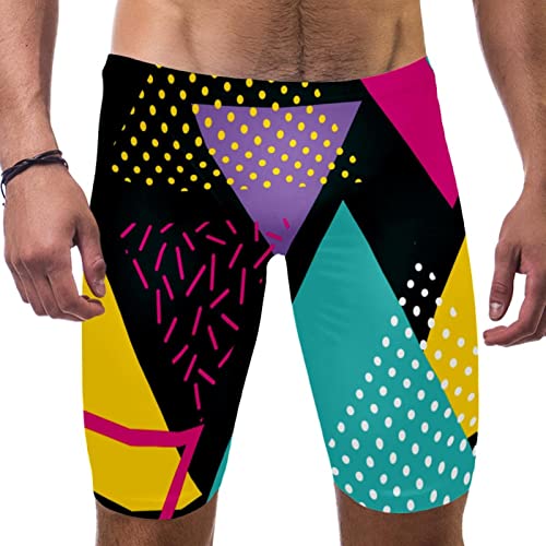 Traje de baño de competición con diseño geométrico y ajuste ergonómico para natación