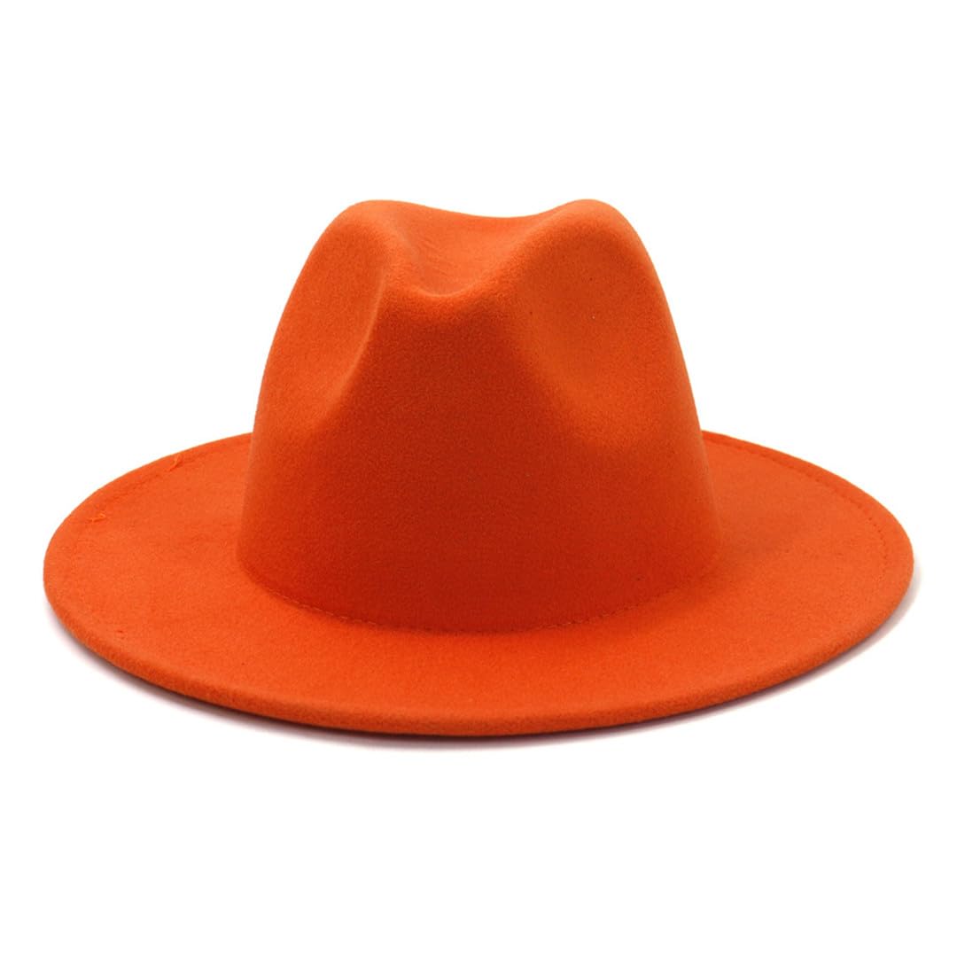 Wvapzxx Autunno Inverno British Jazz Fedora Cappelli Uomo Donna Patchwork Panama Feltro Cappello A Tesa Larga Cappello Da Sole All'aperto