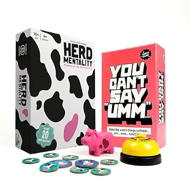 مجموعة ألعاب الحفلات Herd Mentality & You Cant Say UMM | ألعاب لوحية عائلية ممتعة للكبار والمراهقين والأطفال | ألعاب سهلة التعلم ومضحكة لليلة اللعب والحفلات