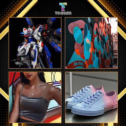 T TOGUSH Air Brush Kit with Air Compressor with Airbrush Cleaning Tools Double Action Airbrush for Model Painting Hobby Craft Airbrush Compressor - Image 6