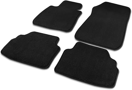 Spec-D Tuning - Alfombrilla de goma para coche, parte delantera y trasera de algodón negro para BMW E92 serie 3 2007  2013