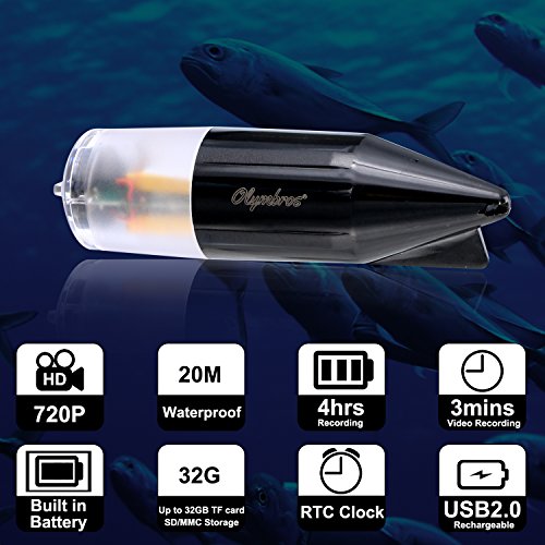 Image of Underwater Fish Camera Professional Fishing Video Recorder System Day and Night Version Waterproof Fishing Watcher Underwater Research with Rechargeable Battery