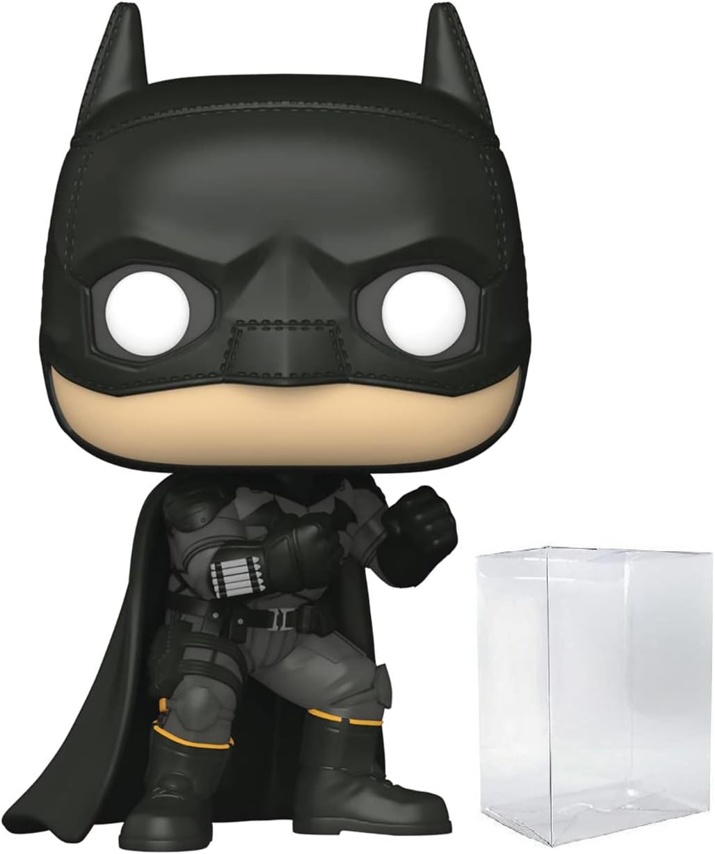 POP DC Heroes: The Batman - Batman Funko Pop| Vinyl Figure (Bundled with Compatible Pop Box Protector Case), Multicolor, 3.75 inches