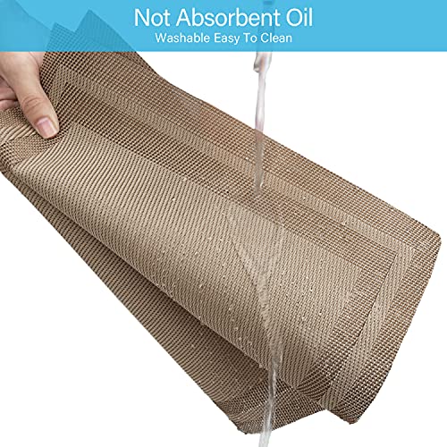 EXCOVIP Set of 8 Placemats, Non-Slip Crossweave Woven Vinyl Insulation Place Mat Washable Table Mats For Restaurants Party Decoration 45 x 30 cm(Champagne) - Image 4