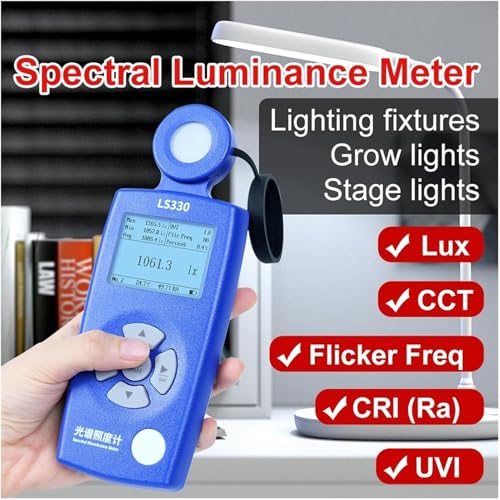 Medidor digital de luminancia rango 0-1,000,000 Lux con espectro UV 3