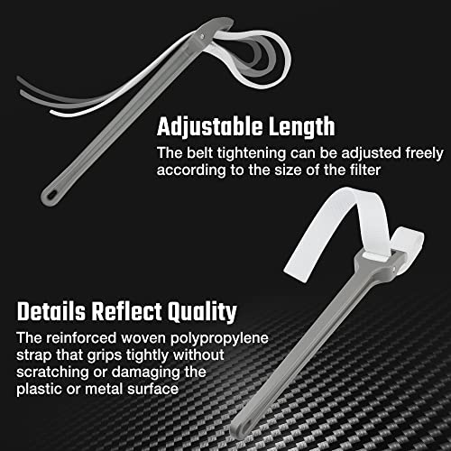Image of DURATECH Strap Wrench 18 inch Handle, Adjustable Nylon Strap Pipe Wrenches, Oil Filter Strap Opener Wrench (Pack of 2)