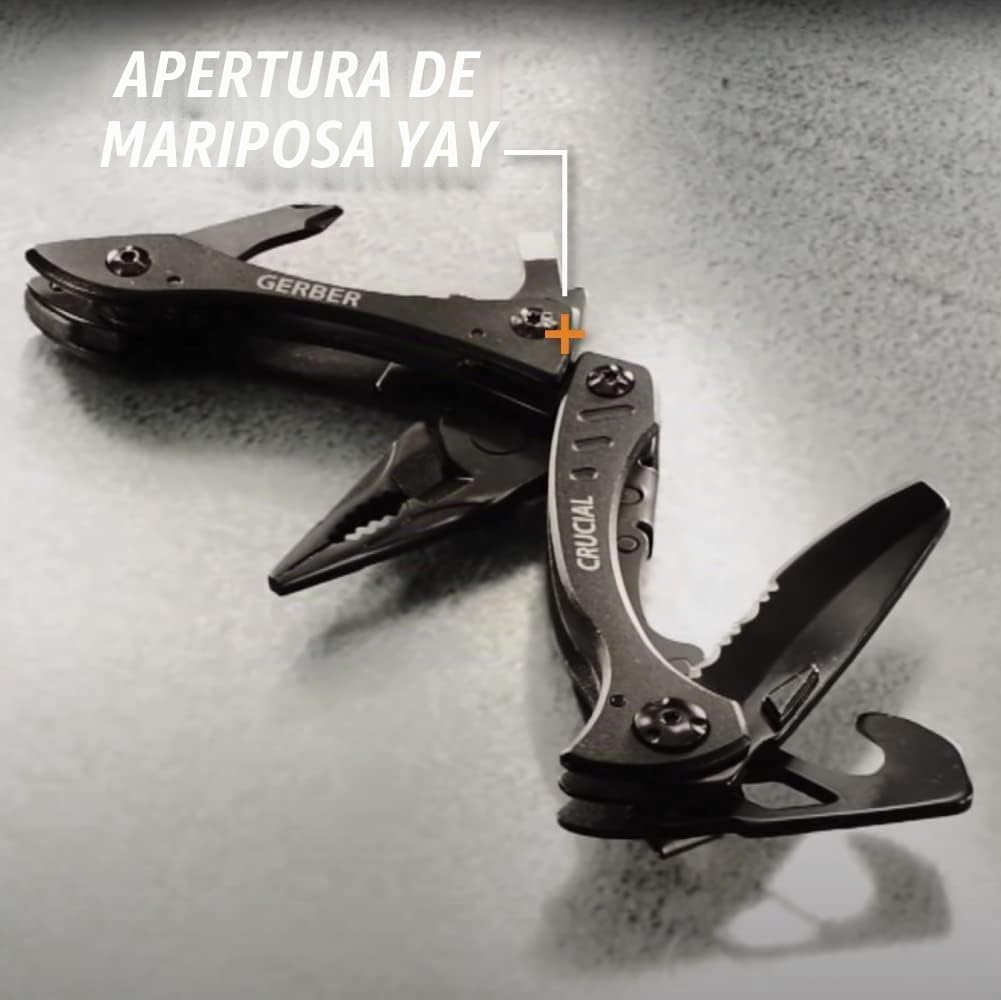 Gerber Multiherramienta con 9 funciones y clip para cinturón, Crucial