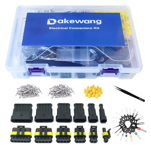 Connecteurs de câble électrique automobile 1-6 broches avec pince à sertir, lot de 34 pièces