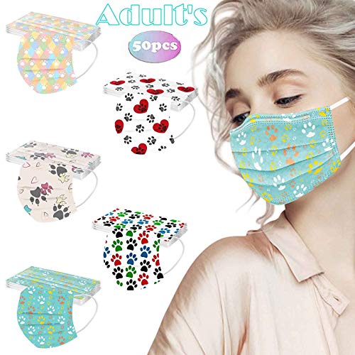 Generic GENERIC-XX896180 50Pack Masks Disposable Adult Animal Breathable 3 Ply Filter Skin Care Holiday Party Mask Face_Mask Mouth Dustproof thumb #1