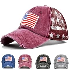 American Flag(mesh Back)-red