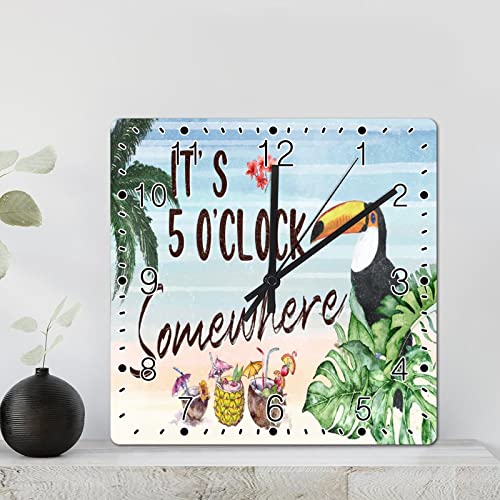 Horloge murale perroquet cadeau idéal déco crémaillère salon