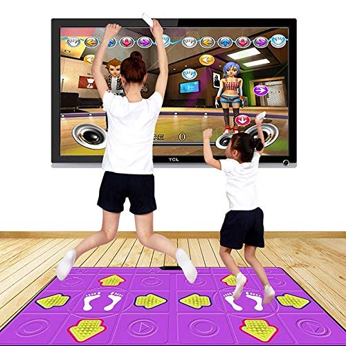 Tanzmatte, LED-Doppel-HD-Spielekonsole, 3D-Szene aus PU-Material, beleuchtete Tastatur, für Erwachsene/Kinder 113