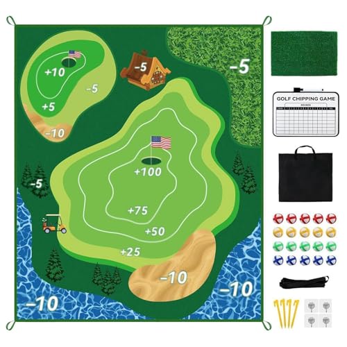 Tapis d'entraînement de golf intérieur extérieur avec équipement interchangeable