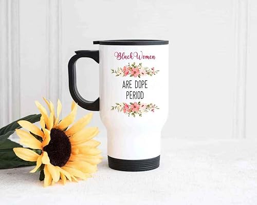 Miniatura 3 de Inspirational Gift for Women, for Mother's Day - Love Africa Afro with, Multicolor 14 Oz White Stainless Steel Travel Mug