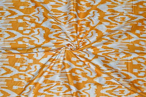 Tela de costura india de 100% algodón, diseño tradicional de Ikat de 3 m