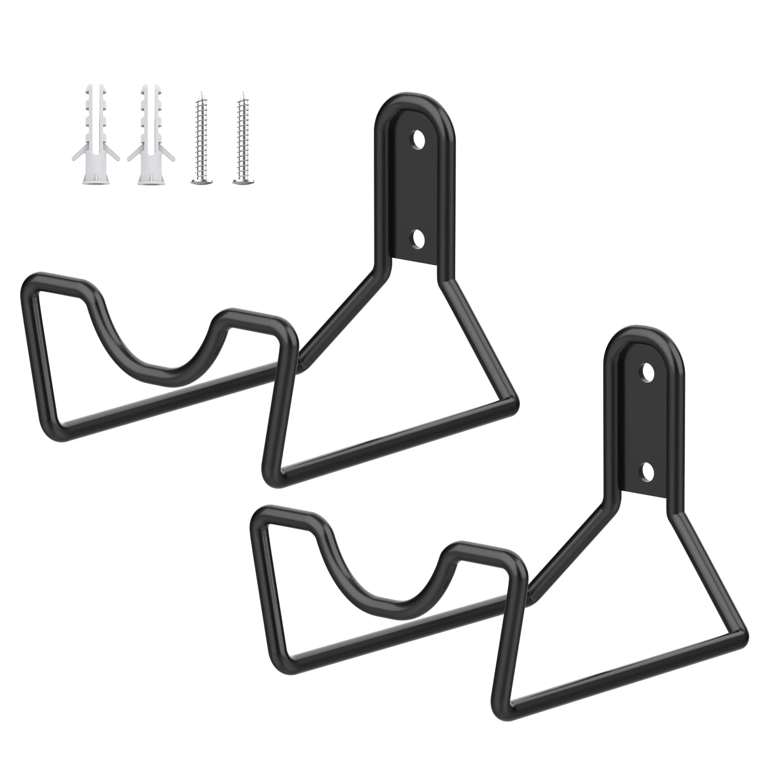 Mutool 2 Pack Garden Hose Holder Wall Mount, Heavy Duty Garden Hose Hook Outdoor for Wall Storage with Screws, Hosepipe Holder, Black