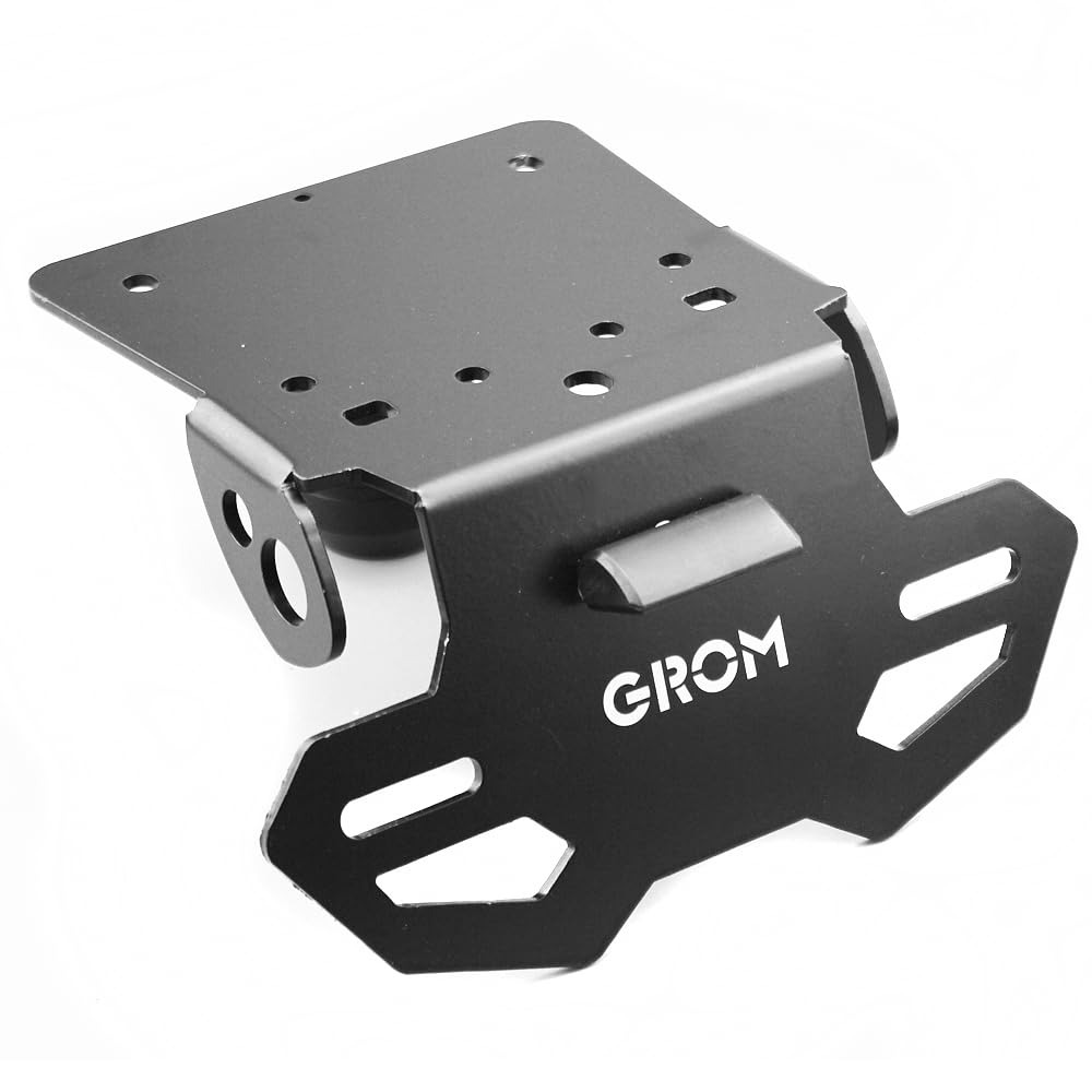 RockMuteRockMute License Plate Bracket Compatible with GROM GROM125 MSX125 2021-2024 Fender Eliminator Numberplate Holders Splash Mud Guard Flaps Preventer Bumper Flare 2024 2023 2022 2021