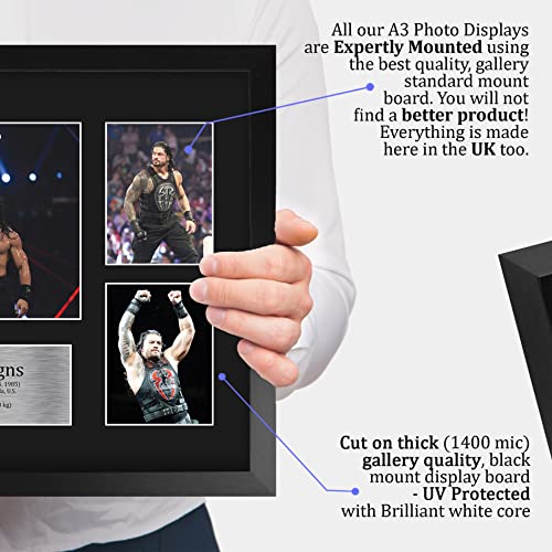 HWC Trading FR A3 Roman Reigns Wrestling Geschenke Gedruckt, Signiert Autogramm Bild Für WWE & WWF Erinnerungsstücke-Fans - A3 Framed