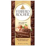 Ferrero Rocher Premium Chocolate Bar, Milk Chocolate Hazelnut & Almond, ​3.1 oz