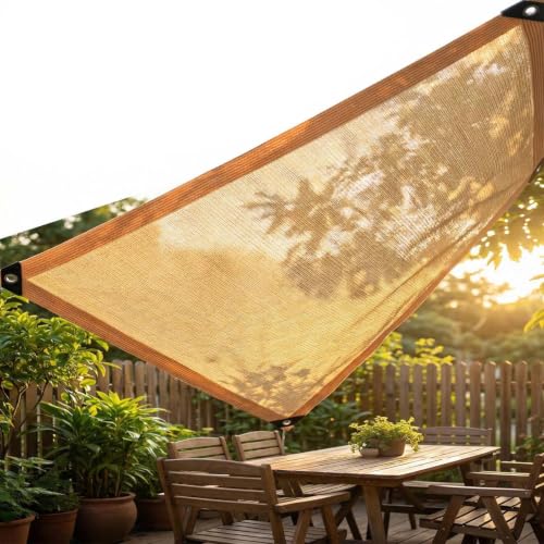 Voile d'ombrage haut de gamme beige 3x4m pour pergola de design