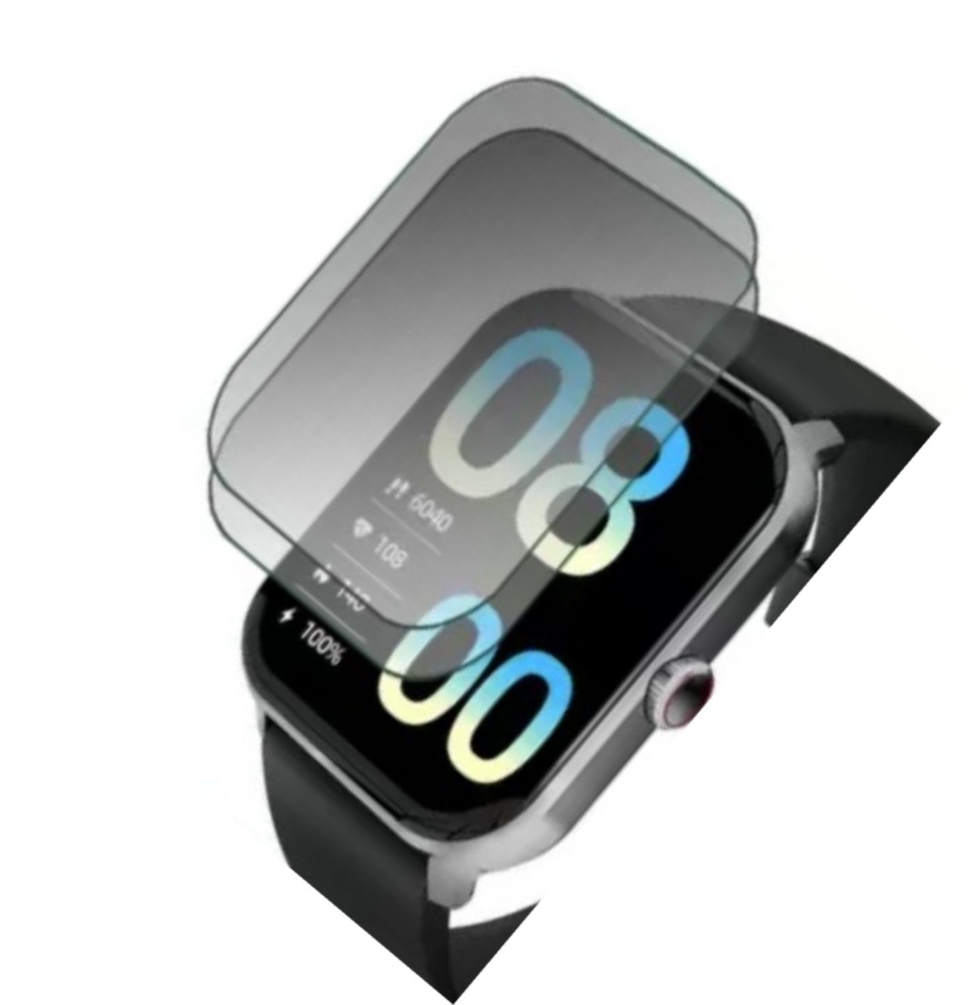 iTips Screen Guard of Beat XP marv neo 1.85 inch smartwatch Full Screen Coverage with Advanced Protection From (Pack of 2 Glass)