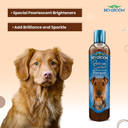 Image of Bio-Groom Bronze Luster Mild Natural Controls Matts, Tangle Cruelty-Free- Soap Free with Soy Protein, Coconut Oil for Strength and Fluff Colour Enhancing Shampoo for Dogs, 355ml | Enhances Brown, Tan & Red Coats