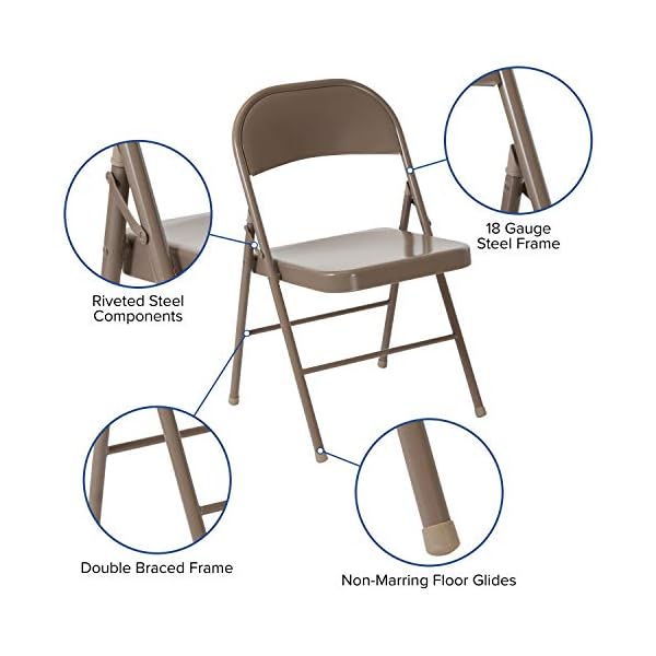 Flash Furniture HERCULES Series Double Braced Metal Folding Chair - Image 7