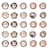 100 Sets Pearl Brooch Pins for Women, Brooch Pin Assorted Instant Buttons Shirt Lapel Brooch Pins Cover Up Buttons Pin for Shirts Clothing Jeans Coat Dress Sweater Hat Bags Decoration Accessories