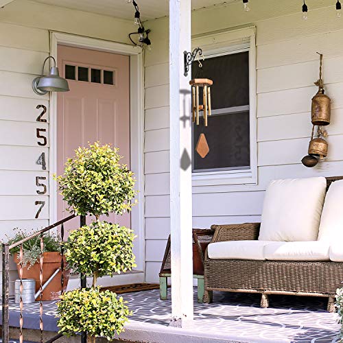 Hongkim 2 Pieces 6-Inch Outdoor Indoor Small Decorative Iron Wall Hooks For Hanging Lanterns Solar Lights Bug Zappers Hummingbird Feeders Wind Chimes Hangers, Black #TOP5