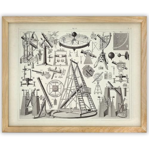 Antique Astronomical Instruments 11x14 Framed