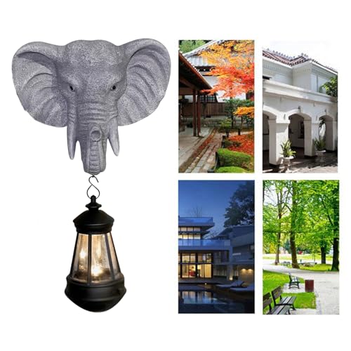 Elefante de resina solar para iluminar con encanto los senderos de tu jardín 4