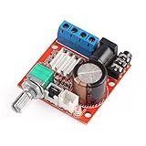 12 Volt Amplifier Board, DROK PAM8610 Mini Stereo AMP 10W+10W Digital Audio Amplify Circuit Class D 12V DC Portable Low Power Ampli Module Dual Channel Amplifier DIY for PC Speaker Car Automotive