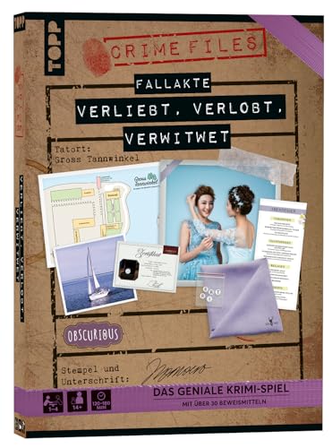 Stadtkrimis Exit Escape Stadtführung Crime Files – Fallakte: Verliebt, verlobt, verwitwet. Ermitteln und Rätseln – mit realistischen Beweismitteln, ab 14 Jahren | 1–4 Personen | 120–180 Minuten