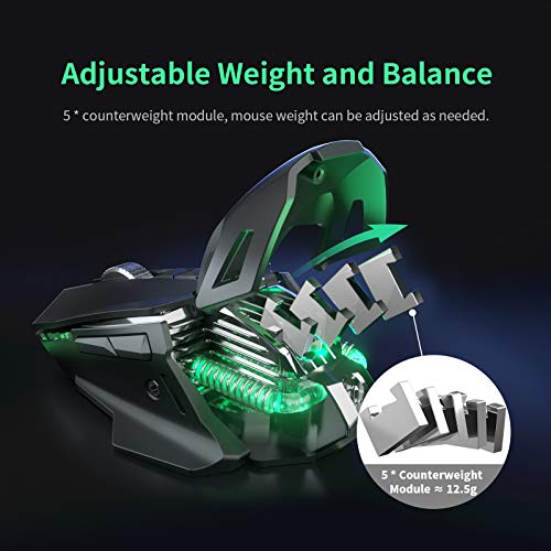 Souris de gaming avec LED RVB ergonomique et filaire pour PC - 5