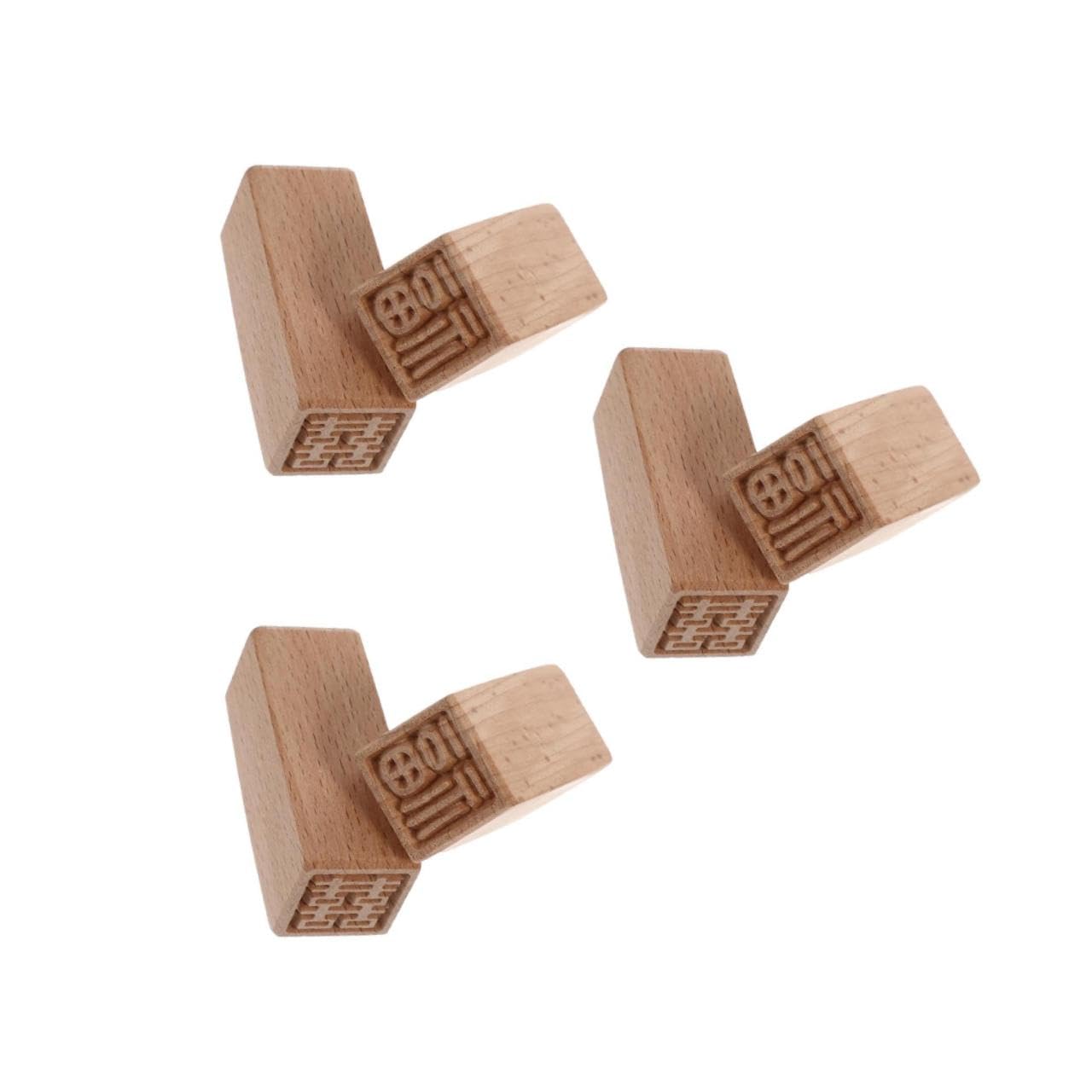 6piezas Sello De Pastel De Madera Patrones Auspiciosos Moldes Para y Postres Para Decorar Tartas y Galletas