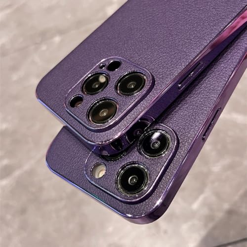 Housse de protection antichoc en silicone iPhone 13 Pro Max texture cuir - 4