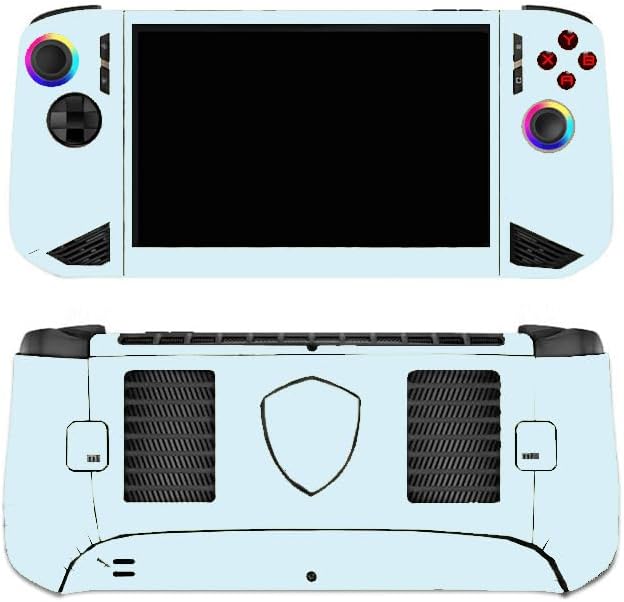 Solid Traditional Color Skin Sticker Protect Cover Compatible with MSI Claw 8 AI, Anti Scratch, Bubble Free (White Blue)