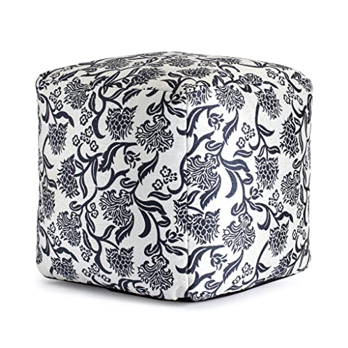 Anji Mountain Square Outdoor Pouf, Chamonix Blue, 18