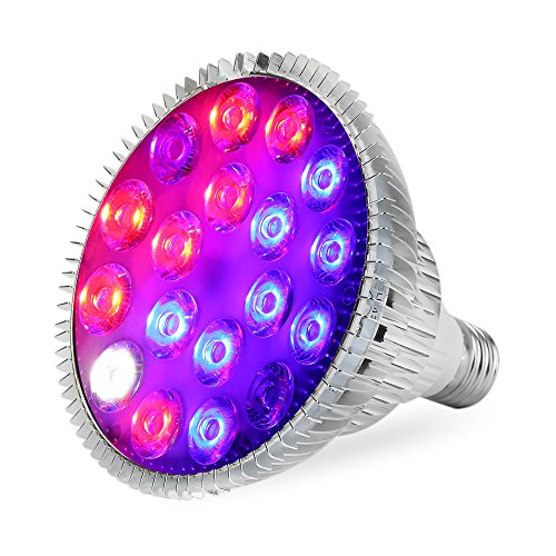 Preisvergleich Produktbild XSARACH Pflanzenlampe LED Pflanzenlicht 54W 18 LEDs Wachstumslampe Grow Lampe Pflanzenleuchte Überwinterung Für Garten Gewächshaus Zimmerpflanzen, Blüte, Blumen Und Gemüse [Energieklasse A+]