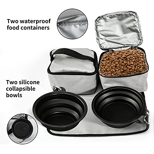 Joysnana Dog Travel Bag - Airline Approved - Weekend Dog Travel Set with 2 Dog Food Containers, 2 Collapsible Dog Bowls… - Image 4