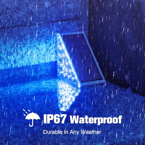 image for VOLISUN Solar Stair Lights 12 Pack, Solar Step Lights Outdoor Waterpro