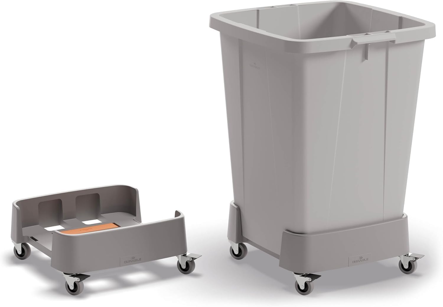 Durable DURABIN® 334137 - Carrito para cubo de basura (90 L, polipropileno reciclado), color grafito