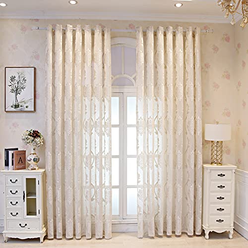 M&W DAS DESIGN Gardinenschal halbtransparent Vintage Retro Barock Dekoschal...