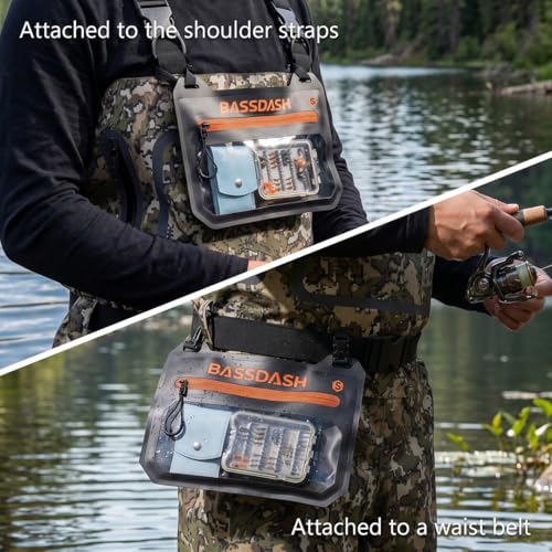 BASSDASH 2-Pack Bolsa de Pesca TPU Resistente con Cierre a Prueba de Agua para Carnadas Blandas, Herramientas y Accesorios miniatura 6