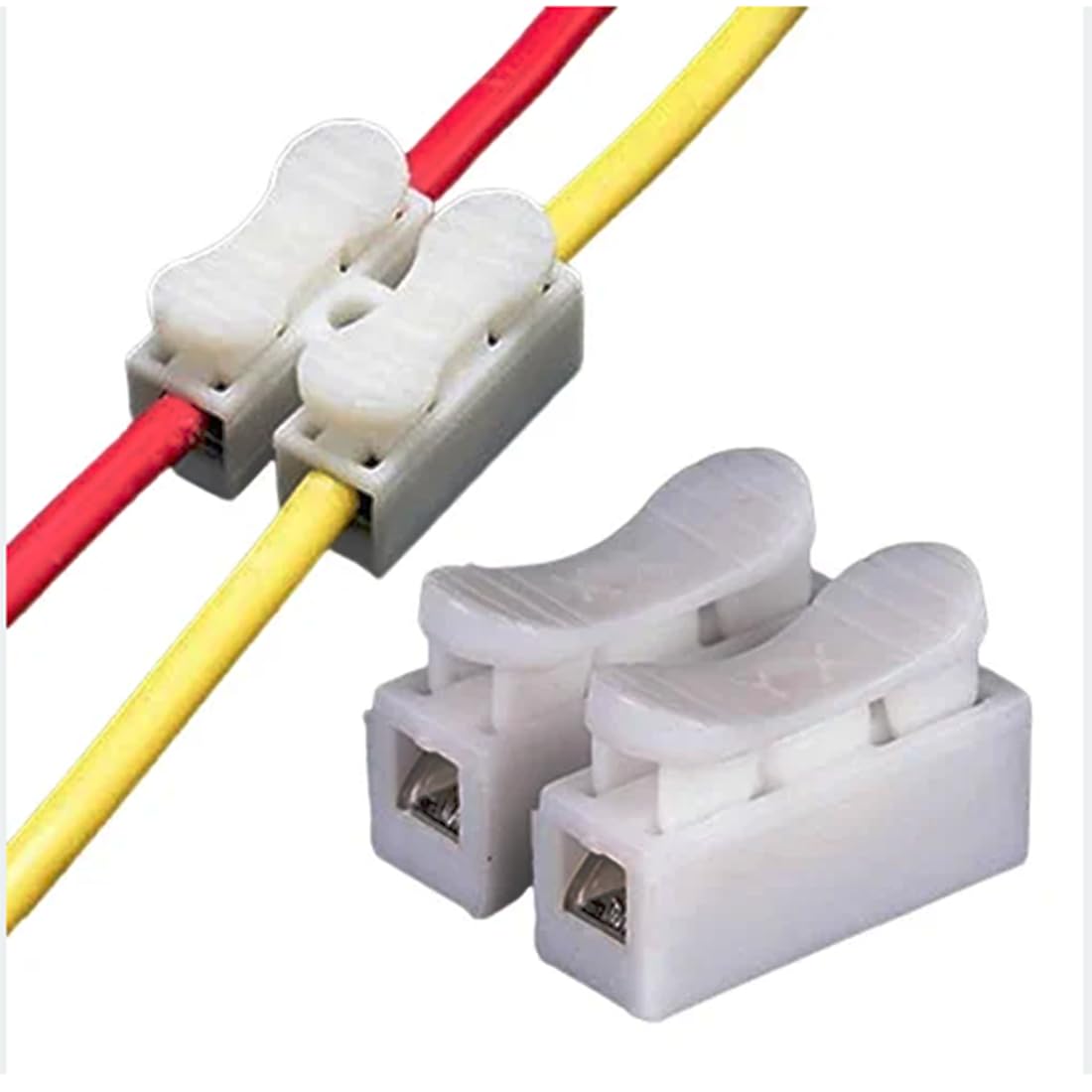 100pcs 2 Pin Push Type Cable Connectors | Quick Splice Lock Electrical Wire Terminal | Reusable Wire Connector for Home Wiring, Lighting, Junction Box | 220V 10A-image-31