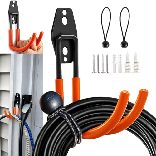 Ecotome Tesla Charger Holder Wall Mount EV Charger Holder, Tesla Charging Cable Organizer J1772 J-Hook Cord Hanger for All Electric Vehicle Mobile Connector Organizers (NACS-J1772-302)