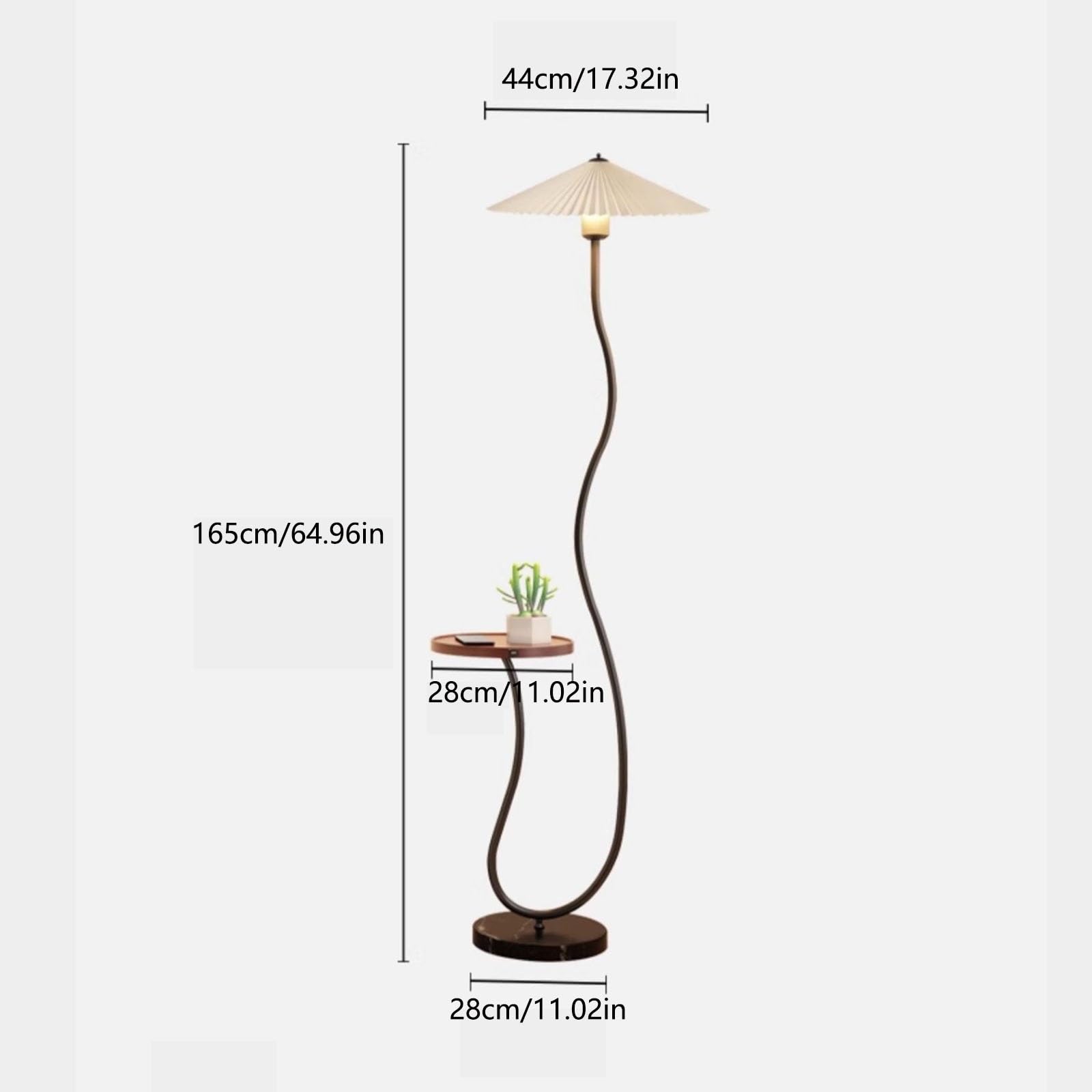 Lampy podłogowe do salonu Lampa podłogowa LED na bazie prawdziwego marmuru, lampa z drewnianym stołem, lampka nocna do czytania, nowoczesny stolik końcowy lampą podłogową sypialni(Biały)