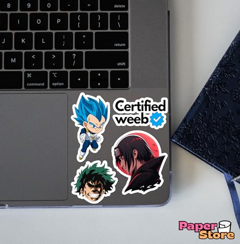 Image of Paper9store Pack of 80+ Anime Stickers for Laptop, Phone Case, Guitar, Bike, Pc, Scrapbook etc. Waterproof Glossy Laminated Residue Free Anime Stickers