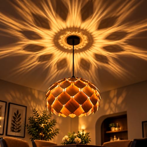 Wooden Pinecone Ceiling Lights for livingroom